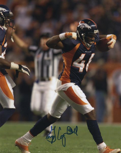 George Coghill autograph 8x10, Denver Broncos