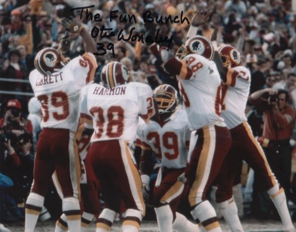 Otis Wonsley autograph 8x10, Washington Redskins with inscription
