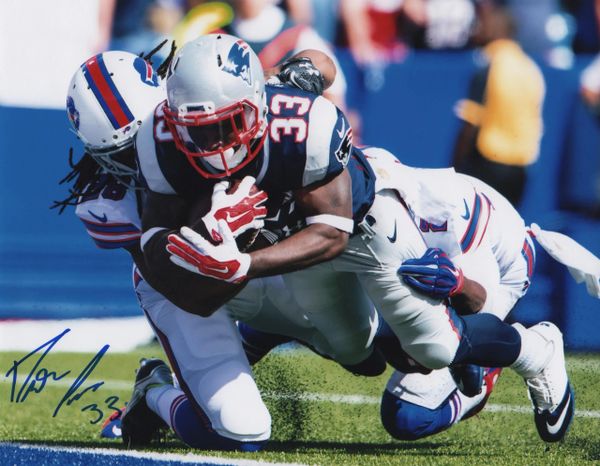Dion Lewis autograph 8x10, New England Patriots vs Bills