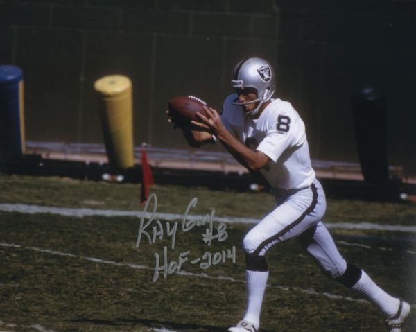 Ray Guy autographed 8x10, Oakland Raiders inscription HOF 2014