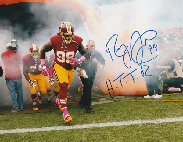 Ricky Jean-Francois autograph 8x10, Washington Redskins, HTTR