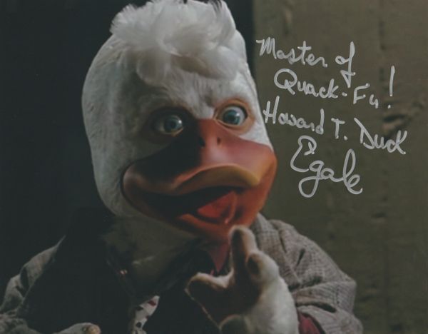 Ed Gale autograph 8x10 Howard the Duck, MUST SEE Inscription