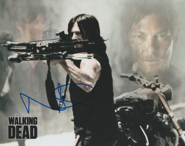 Norman Reedus autograph 8x10, The Walking Dead LITHO