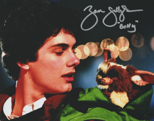 Zack Galligan autograph 8x10, Gremlins with Gizmo