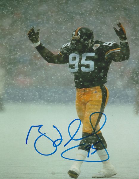 Greg Lloyd auto 8x10, Pittsburgh Steelers