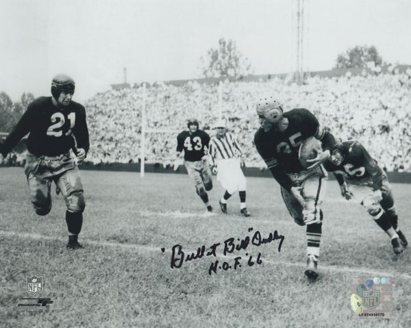 Bullet Bill Dudley autograph 8x10, Steelers and Redskins, HOF