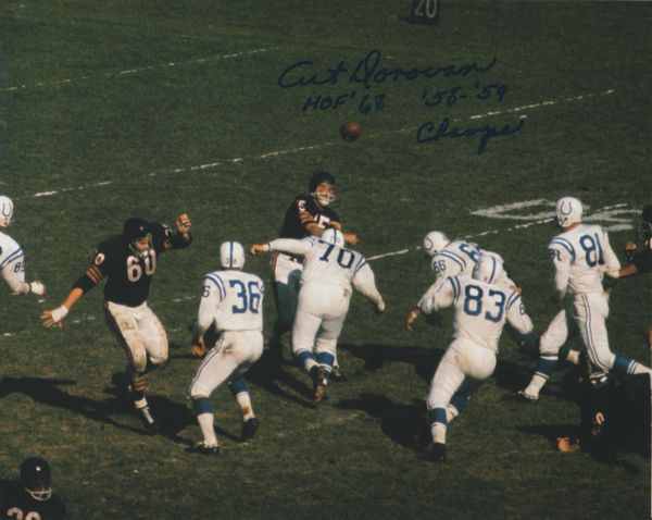 Art Donovan auto 8x10, Baltimore Colts 2 inscriptions!