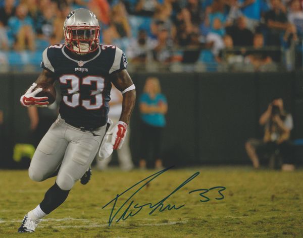 Dion Lewis auto 8x10, New England Patriots