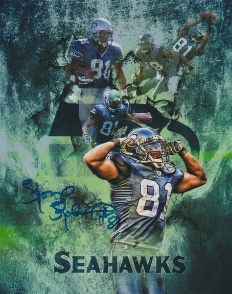 Koren Robinson autograph custom 8x10, Seattle Seahawks