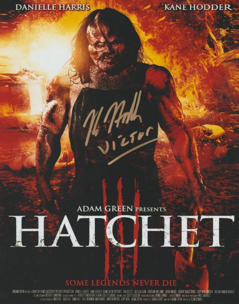 Kane Hodder autograph 8x10, Hatchet part III