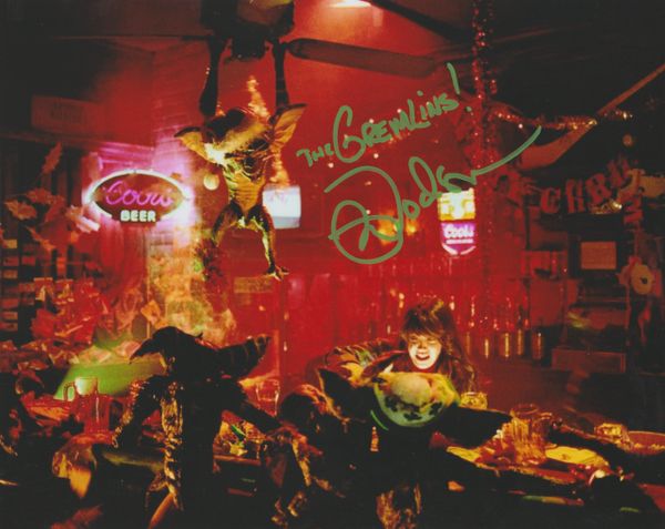 Mark Dodson autograph 8x10, Gremlins (bar scene)