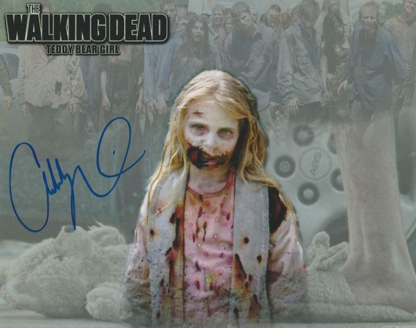 Addy Miller autograph 8x10, The Walking Dead, Teddy Bear Girl