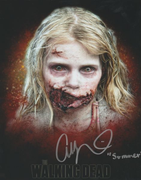 Addy Miller autograph 8x10, The Walking Dead, Summer