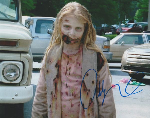 Addy Miller autograph 8x10, The Walking Dead, 1st zombie
