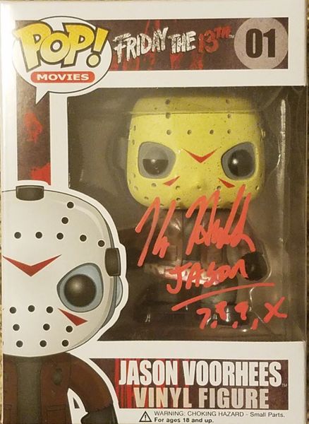 Kane Hodder autographed FUNKO pop, with inscription