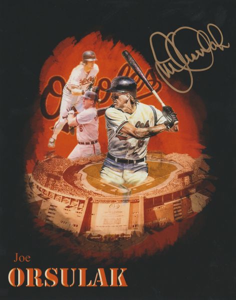 Joe Orsulak autograph 8x10, Baltimore Orioles