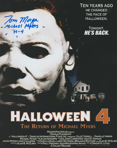 Tom Morga autograph 8x10 Halloween 4 with inscription