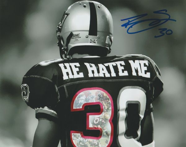 Autograph 8x10 Rod "He Hate Me" Smart XFL (custom)