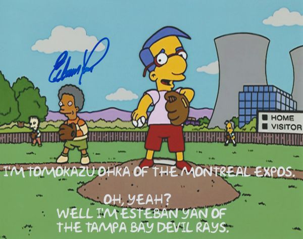 Esteban Yan autograph 8x10, The Simpsons **RARE**
