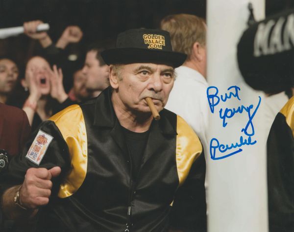 Burt Young autograph 8x10, Rocky Balboa, Paulie inscription