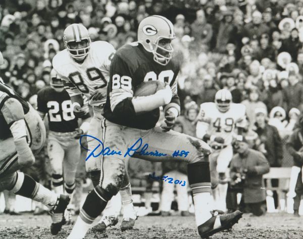 Dave Robinson autograph 8x10, Green Bay Packers, Inscription: HO