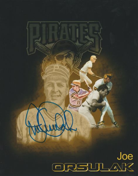 Joe Orsulak autograph 8x10, Pittsburgh Pirates