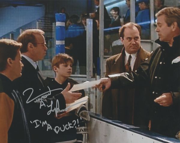 Vincent Larusso autograph 8x10; I'm a Duck?! Mighty Ducks