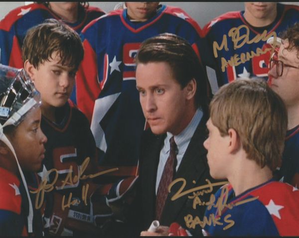 Autograph 8x10 of Larusso, Doherty and Adams, Mighty Ducks