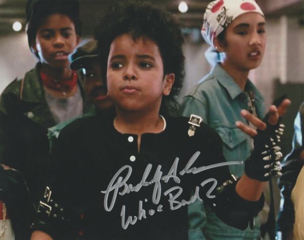 Brandon Adams autograph 8x10, Moonwalker; AWESOME Inscription!