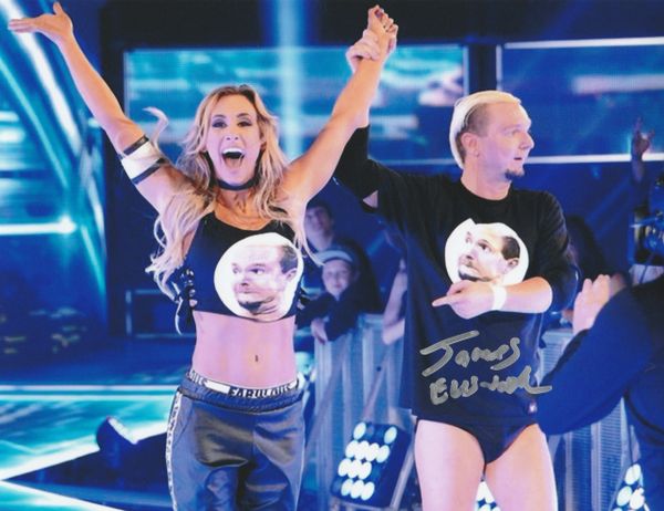 James Ellsworth auctograph 8x10, with Carmella (same shirts)