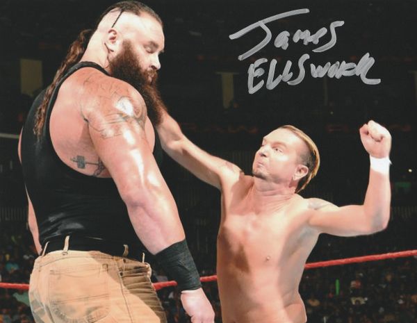 James Ellsworth autograph 8x10, vs Braun Strowman