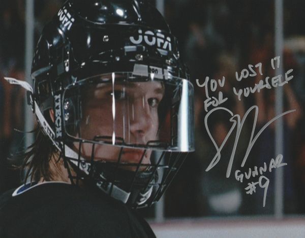 Scott Whyte autograph 8x10, Mighty Ducks 2, Gunnar (RARE INSCRIPTION)