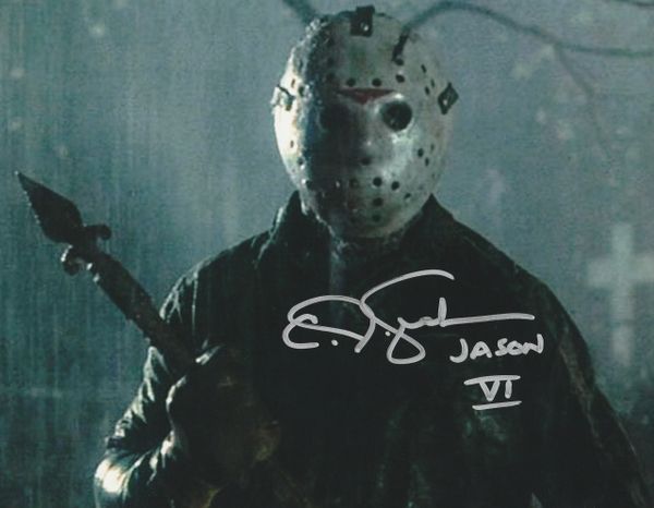 C.J. Graham autograph 8x10, Friday the 13th VI, Jason
