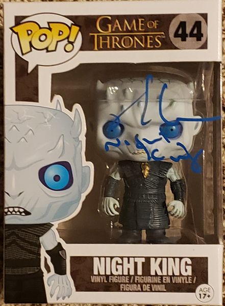 Richard Brake autograph funko pop, Game of Thrones Night King