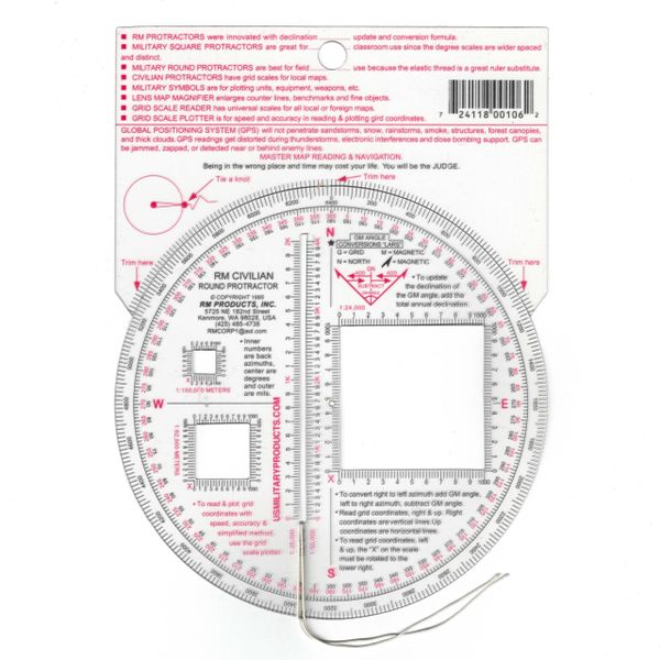 Rm Products Military Round Protractor