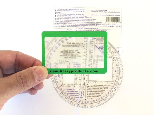 Round Military Coordinate Scale and Protractor – Mountain Tek