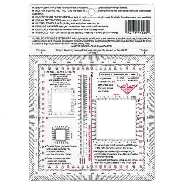 How to Use the Square Military Protractor ? 