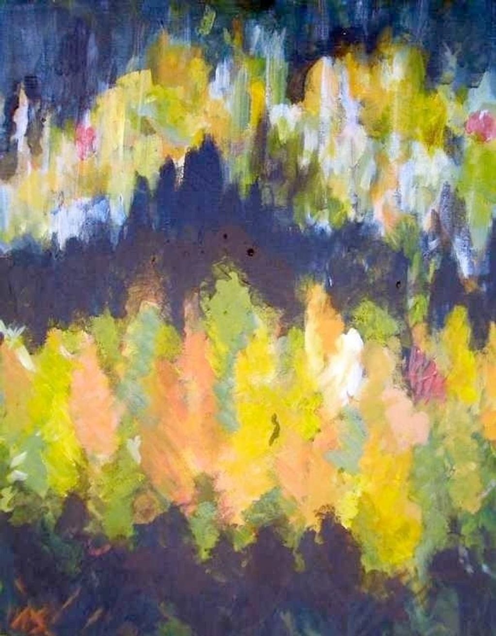  turning leaves Autumn, painting acrylic on canvas, round house exhibition, by Amrita Sondhi