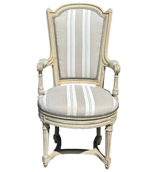 Antique Maison Jansen Louis XVI Style Swivel Arm Chair