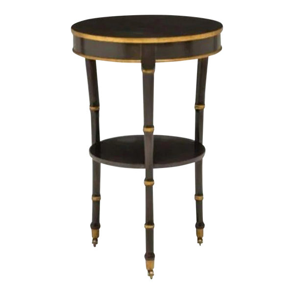 Niermann Weeks Faux Bamboo Round Side Occasional Table