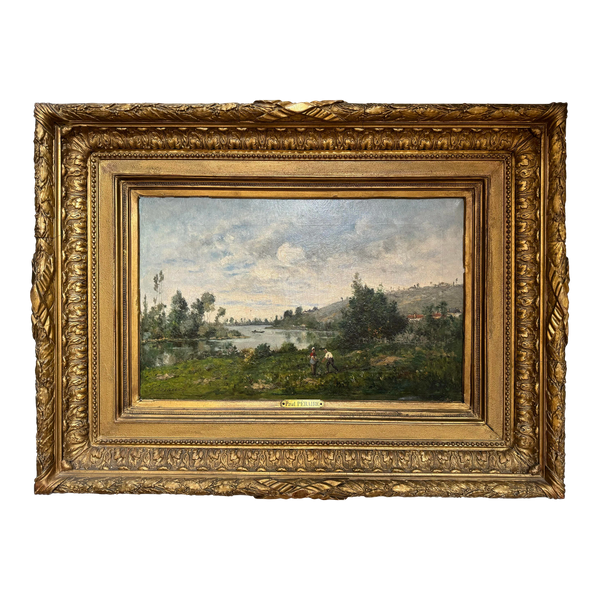 Antique Paul Peraire European Landscape Oil Painting