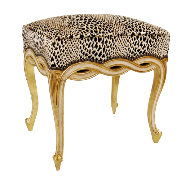 REGENCY STYLE DESIGNER TABORET BENCH BY RANDY ESADA DESIGNS