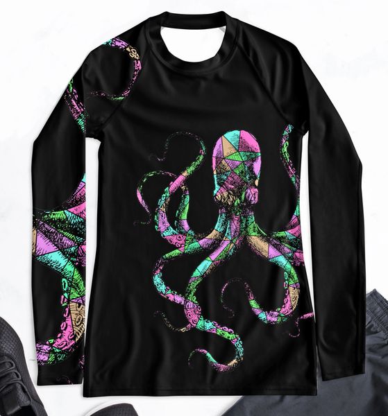 UPF 50, Sun Shirt/Rash Guard: Octopus Logo