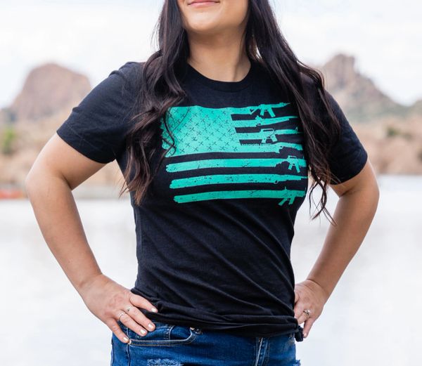 2A Flag Patriotic T Shirt, USA, Rockstarlette Outdoors, Womens   Rockstarlette Outdoors, Adventure Inspired Activewear Made in USA