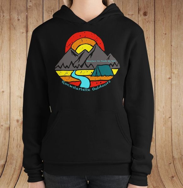 Mountain Air Feeds My Soul, Fleece Lined Hoodie