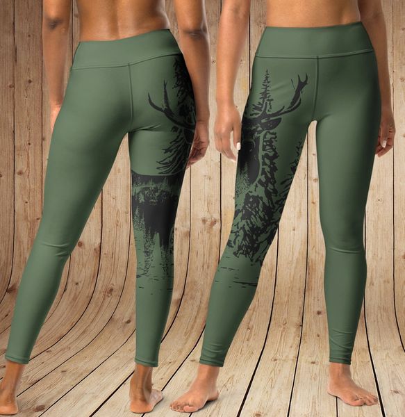 SALE 20% OFF, Sage Green Woodland Leggings, Only size 8-10 left in stock