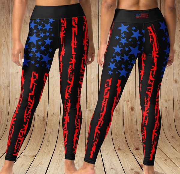 Patriot 2A Gun Flag Yoga Leggings from Rockstarlette Outdoors   Rockstarlette Outdoors, Adventure Inspired Activewear Made in USA