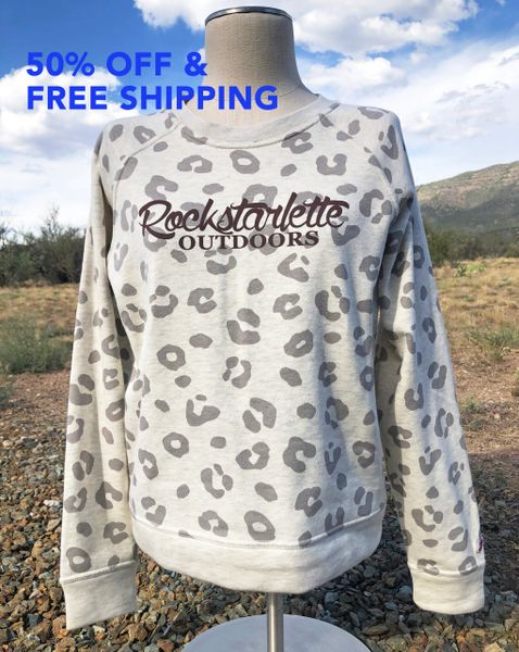 50% OFF+ FREE shipping, Leopard Print Pullover, Oatmeal, Sizes 2-12