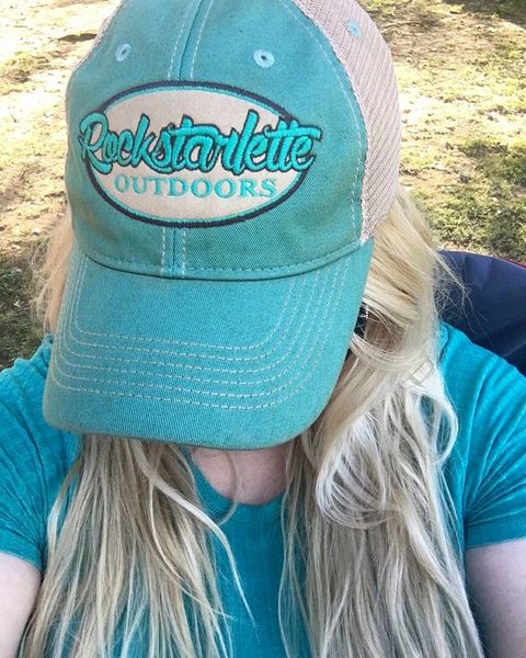 Rockstarlette Outdoors Logo Mesh Back Hat in Teal