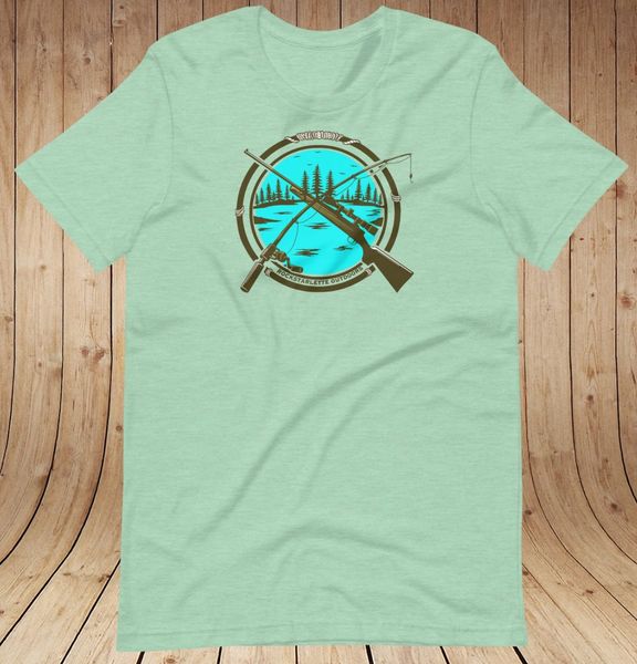 Outdoor Lifestyle Logo Loose Fit T Shirt, Heather Orange or Mint, S-XXL